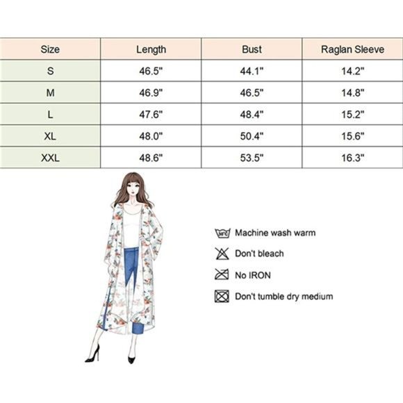 Chiffon Beach Kimono Cardigan Long Bikini Cover Up. New with Tags - Picture 5 of 5